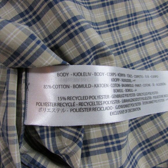 Ariat Pro Men's Long Sleeve Fairbanks Classic Fit Plaid Button Shirt Tan/Blue 10 - Picture 3 of 3